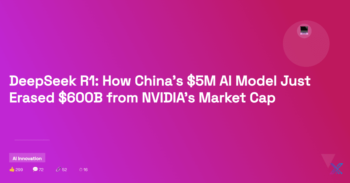 DeepSeek R1: How China's $5M AI Model Just Erased $600B from NVIDIA's Market Cap